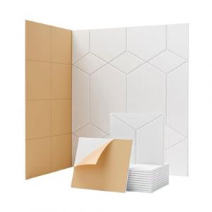 Lot de 12 panneaux acoustiques autocollants - Absorbeur acoustique - Isolation acoustique - Pour mur, porte, plafond, isolation acoustique - Haute densité - 30 x 26 x 0,9 cm (Li-start, neuf)