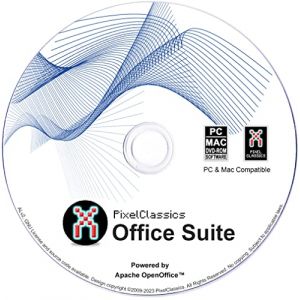 Office Suite 2025 sur CD compatible avec Microsoft Office 2024, 365, 2021, 2019, 2016, 2013, 2010, 2007 Word Excel PowerPoint Propuls&eacute; par Apache OpenOffice pour Windows 11, 10, 8.1, 8, 7, PC et Mac (PixelClassics, neuf)