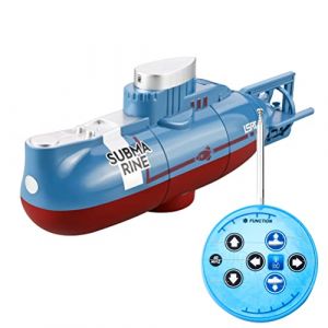 HUSHUI Mini Jouet sous-Marin RC, télécommande à 6 canaux sous l'eau, Bateau de plongée modèle de Jouet électrique Enfants Jouet éducatif Cadeau pour Les Enfants (Faowtop, neuf)
