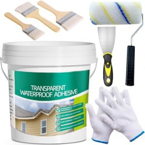 2.5Kg/101Fl.oz Liquide Étanchéité Transparent Scellant Invisible Imperméable Brosse Mastic Couteau Gants de Travail Rouleau de Peinture,pour la Toiture de la Salle de Bain de la Maison (zhengzhoudiluanshangmaoyouxiangongsi, neuf)