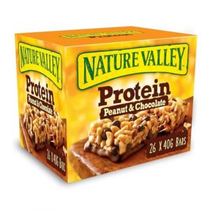Nature Valley Lot de 26 barres protéinées de céréales sans gluten, cacahuètes et chocolat, 40 g (AHA GROUP, neuf)