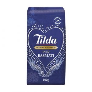 TILDA &ndash; Riz Basmati Naturel au Grain Fin et A&eacute;rien, Saveur Authentique pour Repas Parfaits (500g) - Le Lot De 4 (Franc shopping, neuf)