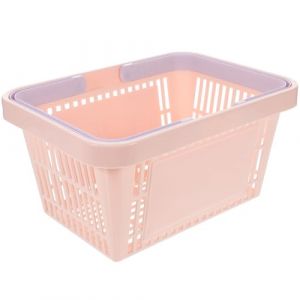 IWOWHERO Panier de Rangement Multifonction en Plastique Rose Petit Bac de Rangement L&eacute;ger et Pratique Panier &agrave; Provisions pour Pique-Niques Camping et Organisation Maison 1 Pi&egrave;ce (Langeriy, neuf)