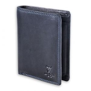 MATADOR Porte Carte Homme Cuir #Vigo avec &eacute;l&eacute;gante Bo&icirc;te Cadeau, Luxe Portefeuille RFID Homme, Porte-Feuille avec de Nombreux Compartiments &agrave; Cartes en Bleu Marine (MATADOR LEDER "The German Brand", neuf)