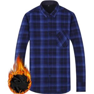 Chemise &agrave; Carreaux &eacute;paissie pour Homme Chemise &agrave; Carreaux doubl&eacute;e Chaude rembourr&eacute;e Casual Manches Longues Chemise &agrave; Carreaux boutonn&eacute;e Veste avec Poche(Bleu,3XL) (Miaikvs, neuf)