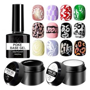 Ensemble De Vernis &Agrave; Ongles En Gel,3 Pi&egrave;ces &Agrave; Longue Dur&eacute;e - Gel Blanc Et Noir Pour Peinture Et Pointillage D Ongles,Pour Dessin De Vague Fleur Dentelle Et Peinture D&eacute;butants Adultes Salon &Agrave; (Ligege UK, neuf)
