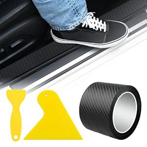 Nizirioo Protection Pare Choc Voiture: Film de Protection Universel pour Seuil de Porte de Voiture, Protection Seuil de Porte Voiture avec 2 Grattoirs(7CM*5M) (YOUXIUDEDIANPU, neuf)