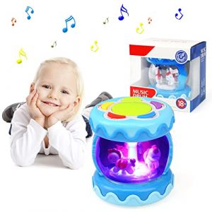 JoyPlus Jouet Bebe 6+ Mois, Jouets Musicaux pour Bébé, Jouet de Tambour Musical de Carrousel de Licorne, Jouet Musical Lumineux, Jouet Educatif Rampant avec Musical, Cadeau Anniversaire 1+ Ans Bébé (LLH2020, neuf)