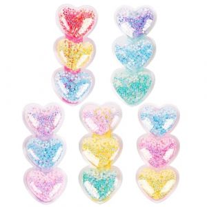 FRCOLOR 5 Pièces Clip de canapé Love Flow accessoires de cheveux pour tout-petits barrettes à cheveux pour filles pince à cheveux coeur accessoires pour cheveux filles Plastique (Laners, neuf)