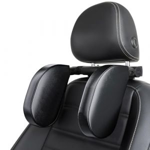 Aipwerer Repose Tete Voiture, Cale Tete Enfant Voiture, Maintien Cale-Têtes pour Sièges Auto de Voyage avec Mousse à Mémoire, Idéal pour Dormir Dans la Voiture (Noir, A10 PVC Amélioré) (AHAG, neuf)