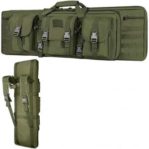 Tactical Heavy Slip Carry Bag,Double Carabine Pistolet Sac,Carabine A Plomb pour Adulte Housse De Protection,&Eacute;tui &Agrave; Fusil Tactique Arme Longue,Peut Contenir 2 Fusils, 2 Pistolets C,140cm (WT$SHOP, neuf)