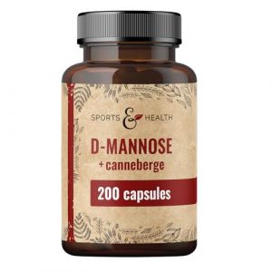 G&eacute;lules de D-Mannose & Cranberry &ndash; 200 g&eacute;lules v&eacute;ganes &ndash; avec D-Mannose en poudre et Cranberry &ndash; 500 mg par portion journali&egrave;re (CDF Sports & Health Solutions, neuf)