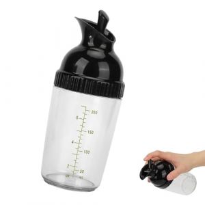 Heting-YQ Shaker à Vinaigrette Bouteille de Mélangeur de Vinaigrette 200 ML Condiments Container Bouteille avec Couvercle pour Cuisine Noir (Heting-YQ, neuf)