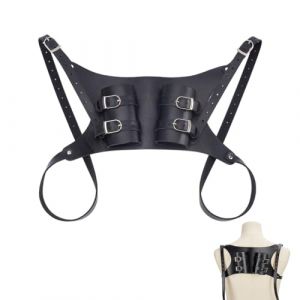 nbeads Support Dorsal D'&Eacute;p&eacute;e, &Eacute;tui &agrave; &Eacute;p&eacute;e R&eacute;glable pour &Eacute;paulement Arri&egrave;re &Eacute;tui &agrave; &Eacute;p&eacute;e R&eacute;tro M&eacute;di&eacute;val en Cuir pour Grenouille Ceinture &agrave; Double Dos pour &Eacute;p&eacute;e Grenouille pour F&ecirc;te de Cosplay Noir (ARRICRAFT FR, neuf)