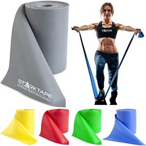 Starktape Bandes de r&eacute;sistance, Rouleau de Bande de Fitness, Rouleau Professionnel de physioth&eacute;rapie, Bande &eacute;lastique d'exercice de Fitness pour Le Haut et Le Bas du Corps, Pilates, r&eacute;&eacute;ducation, Yoga (FlexibilityX, neuf)
