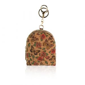 AfitLulu Trousse &agrave; crayons &agrave; l&egrave;vres - Petit sac &agrave; dos en forme de mini sac &agrave; dos avec porte-cl&eacute;s et poche zipp&eacute;e &agrave; 2 couches - En cuir synth&eacute;tique - Pour ranger les cl&eacute;s de monnaie et le rouge &agrave; (RHH Trading, neuf)