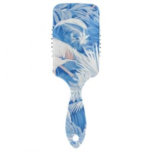 Peigne &agrave; coussin d'air antistatique avec motif flamant rose frais en &eacute;t&eacute; con&ccedil;u pour s&eacute;cher au s&egrave;che-cheveux avec poign&eacute;e ergonomique cepillo para definir rizos (LLiangCai, neuf)