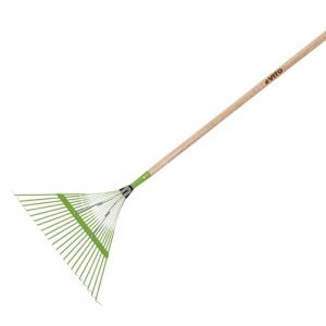 VITO - R&acirc;teau &agrave; Feuille 157 cm avec Manche en Bois - Balai &agrave; Gazon 22 Dents Ramasse Feuilles et Nettoyage du Jardin (Univers Du Pro, neuf)