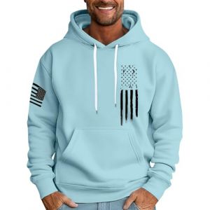MOKBAY Sweat Capuche Homme Personnalis&eacute; Sport Pull de Noel XL Bleu Ciel Marin Hoodies Travail Capuche Militaire Manga Grande Taille Sweat Rouge V&ecirc;tements Homme Bleu Ciel XL (MOKBAY, neuf)