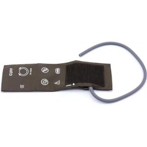 Manchette PNI universelle pour nourrisson, brassard de tension artérielle de remplacement en PU marron réutilisable à tube unique de 10 à 15 cm (Skmeditec Direct, neuf)