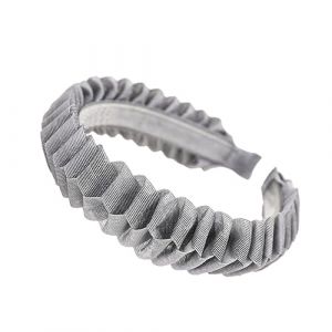 WRITWAA 1 Pièce Bande de cheveux lumineux chignon brouettes de cheveux soie accessoires de cheveux pour femmes filles large cerceau de cheveux bandeau femme cerceau de cheveux femme Gris (Saieli, neuf)