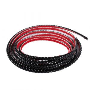 3 M&egrave;tres Bande D&eacute;corative Adh&eacute;sive PVC, Bordure de Papier Peint Carrelage, D&eacute;coration pour Cadre de Miroir,Armoire,Meuble,Mur,Plafond Moulure de Finition D&eacute;corative Murale(10mm, Noir) (ZYDZ-eu, neuf)