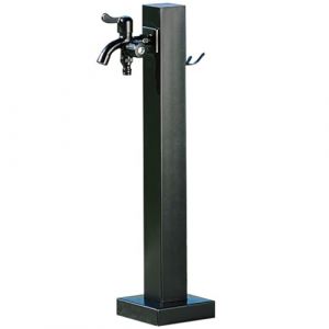Colonne a Eau de Jardin, Robinet Exterieur Jardin Fontaine de Jardin, Matériau en Acier Inoxydable 304, Robinet a Double Sortie, pour L'irrigation de Jardin, de Ferme, de Pâturage, D'arrière-cour(Blac (WANGJIANPENGPL, neuf)