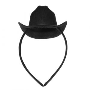 Gatuida Mini Serrage-T&ecirc;te Chapeau Haut-de-Forme 135 CM Noir Accessoire de D&eacute;guisement Vintage pour F&ecirc;te Carnaval et Halloween Coiffe Costume Ann&eacute;es 20 Serrage-T&ecirc;te Bibi L&eacute;ger et (Queenie ruy, neuf)