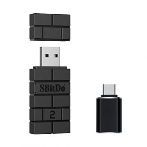 Mcbazel 8 Bit Wireless USB Adapter 2 with OTG Adapter Accessory Compatible with OLED Switch/NS Switch/PS5/PS4/PC/Raspberry Pi（Compatible avec Switch 2） (InniSpec, neuf)