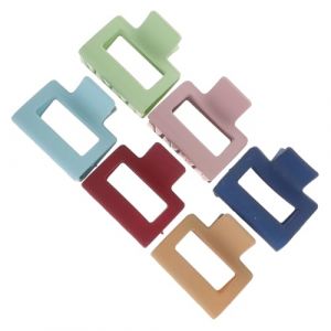 Mikikit 6 pi&egrave;ces Pince Cheveux &agrave; Griffe Carr&eacute;e Mate Multicolores Accessoire Coiffure pour Queue de Cheval Pinces R&eacute;sistantes pour Cheveux Fins et Courts Ornements &Eacute;l&eacute;gants pour F&ecirc;tes et (Famidago, neuf)