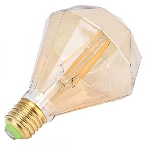 Fafeicy Ampoule LED Vintage 4 W en Forme de Diamant, Ampoule &agrave; Filament LED &agrave; intensit&eacute; Variable, Culot E27 pour Restaurant, Bar, caf&eacute;, Lumi&egrave;re Chaude 220 V, D&eacute;tecteurs de Mouvement (GOLD) (Luoyuuk, neuf)