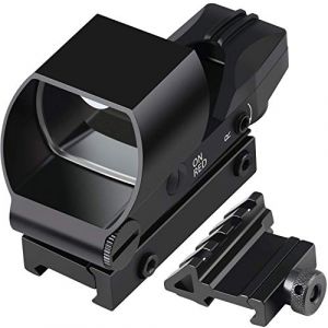 Feyachi RS-20 Viseur Point Rouge 4 Réticule 5 Luminosité Réglages Red Dot Sight Tactique Viser Airsoft avec 45 Support Mount Compatible avec Picatinny 20 mm/22 mm (FEYACHI-EU, neuf)