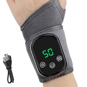 Attelle chauffante pour poignet | Chaufferettes avec 5 niveaux de chaleur, attelle chauffante pour poignet gauche et droite &ndash; pour femme, homme, coude, cheville, bras, jambe, travail, exercice, voyage (HaiKuoTianKongWangLuoKeJi, neuf)