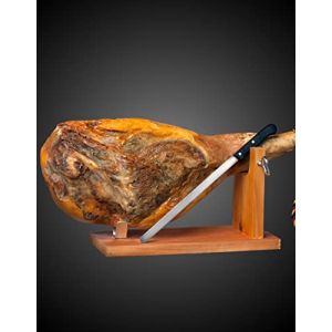 Jambon entier Serrano Bodega - Affinage 11 mois - 7 kg avec support et couteau (Don Pepe, neuf)