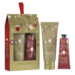 Scottish Fine Soaps Spiced Apple 2024 Winter Skin Duo – Coffret cadeau beurre corporel et crème pour les mains (Firsthandhaircosmetic, neuf)