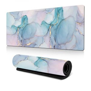 GUSXPPD sous-Main Bureau, 90 x 40cm Tapis de Souris Marbre Design Antid&eacute;rapant sous-Main Protection de Bureau pour Maison/Gaming (Bleu, 90x40cm) (Lokfoo Direct, neuf)