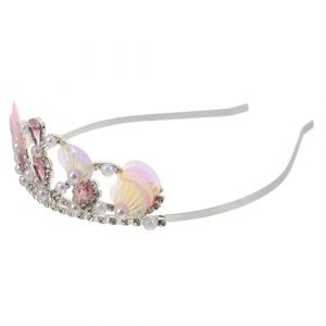 TOPPERFUN Diad&egrave;me Sir&egrave;ne Coquillage et Fausses Perles Tiare pour D&eacute;guisement Anniversaire F&ecirc;te et Cosplay Th&egrave;me Oc&eacute;an (Linuya, neuf)