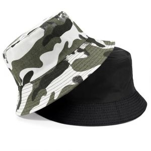 Misfuso Bob Homme Pliable Chapeau de Soleil Homme Anti-UV Chapeau Camouflage pour Randonn&eacute;e, Camping, Voyage et P&ecirc;che Vert Camouflage (Kuson, neuf)