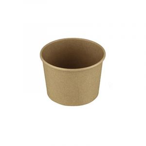 Arredo Chef Bol &agrave; Soupe en Carton kraft, Pot en papier, Gobelet pour Cr&egrave;me Glac&eacute;e, Bol jetable &Eacute;tanche et R&eacute;sistant &agrave; la Chaleur lot de 50 pi&egrave;ces (490 ML, Sans couvercle) (Arredochef, neuf)