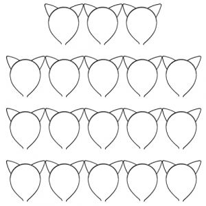 FRCOLOR 18 Pcs -tête oreille de chat noir décoration filaire à bulles décoration d'halloween decoration haloween Bandeaux de cosplay accessoires de costume d'oreille de chat (Laners, neuf)