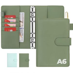 Onlyesh Classeur A6, 6 Anneaux Budget Planner, PU Cuir Classeur Budget avec Boucle Magn&eacute;tique, pour &Eacute;conomiser de l'argent, Planifier vos D&eacute;penses, Accessoires Non Inclus (Eliauk-eu, neuf)