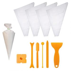 JINJUMEI 20 Pi&egrave;ce Sac de Mortier, Poche &agrave; Jointer, Sac de Coulis, Sac de Scellant de Ciment R&eacute;sistant aux D&eacute;chirures et &agrave; la Perforation,Ensemble d'outils pour joints d&eacute;coratifs Pour Sceller et Joints (FALII, neuf)