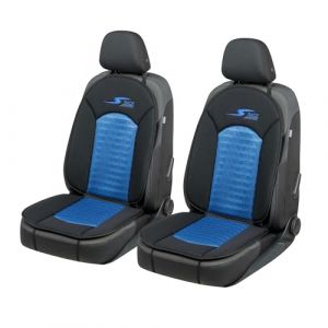 WALSER CarComfort Housse de si&egrave;ge de Voiture S-Race 2 pi&egrave;ces, Mention Tr&egrave;s Bien* Universel Housse de si&egrave;ge et Coussin de Protection pour Voiture Bleu/Noir (WALSER - Le meilleur pour votre voiture, neuf)