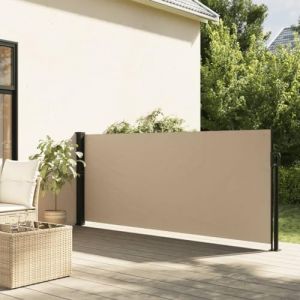 Festnight Auvent latéral rétractable 117x300 cm Store Brise Vue Jardin Retractable Store latéral Enroulable Brise Soleil Paravent Exterieur Opaque-Beige-117 x 300 cm (yeyetee, neuf)