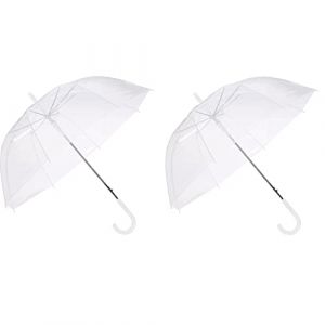 Home Supplies Direct Parapluie transparent à bulles en forme de dôme transparent unisexe blanc pour mariage, blanc, 4 x Umbrellas (Home Supplies Direct, neuf)