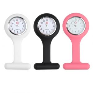 Nazaz Montre &agrave; Gousset d'Infirmi&egrave;re 3Pcs, Montre Trotteuse en Silicone avec Broche, Convient aux infirmi&egrave;res et Autres Professionnels de la sant&eacute;,Pr&eacute;cis et Facile &agrave; Lire, Facile &agrave; Transporter[3] (Nazaz Direct, neuf)