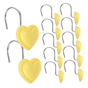 HAPINARY 12pièces De Rideau De Forme De Cœur Hangers Élégants Pour Rideaux Accessoires De Salle De Bain (Gan Gardner, neuf)