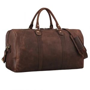 STILORD 'Vivaldo' Spacieux Sac de Voyage Cuir Vintage Sac Homme Bandouliere &Eacute;l&eacute;gant Sac de Sport Femme Travel Bag Grand Bagage &agrave; Main Cuir V&eacute;ritable, Couleur:Zamora - Marron (STILORD Cuir, neuf)