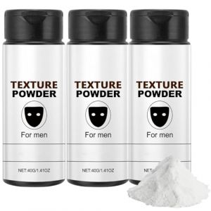 Poudre Texture Cheveux Homme, Poudre Coiffante Homme, Poudre Texturisante Cheveux, Poudre Coiffante, Poudre Texture, Effet Mat Et Volume Maximisé, Texture Powder (40g, 3PC) (sSaangiAO, neuf)