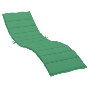 vidaXL Coussin de Chaise Longue, Coussin de Bain de Soleil, Coussins de Transat, Coussin pour Chaise de Jardin Patio Extérieur Arrière-Cour, Vert 200x70x3 cm Tissu Oxford (MOOD ZOLA Kft., neuf)